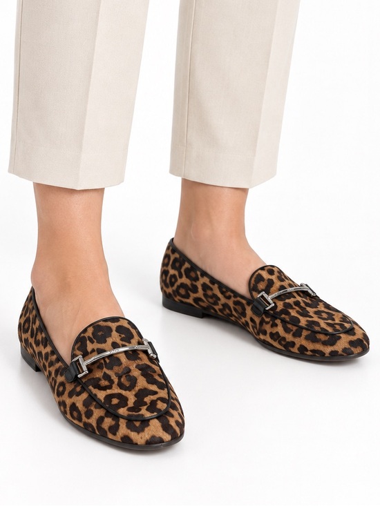 Franco Sarto Shoes - Franco Sarto Vintage Leopard Calf Hair Bit Loafers Women's Size 8